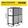 Vevor Air Cooled Chiller 15 Ton Panasonic Compressor 15 HP 150L Built-In Tank Stainless Steel New