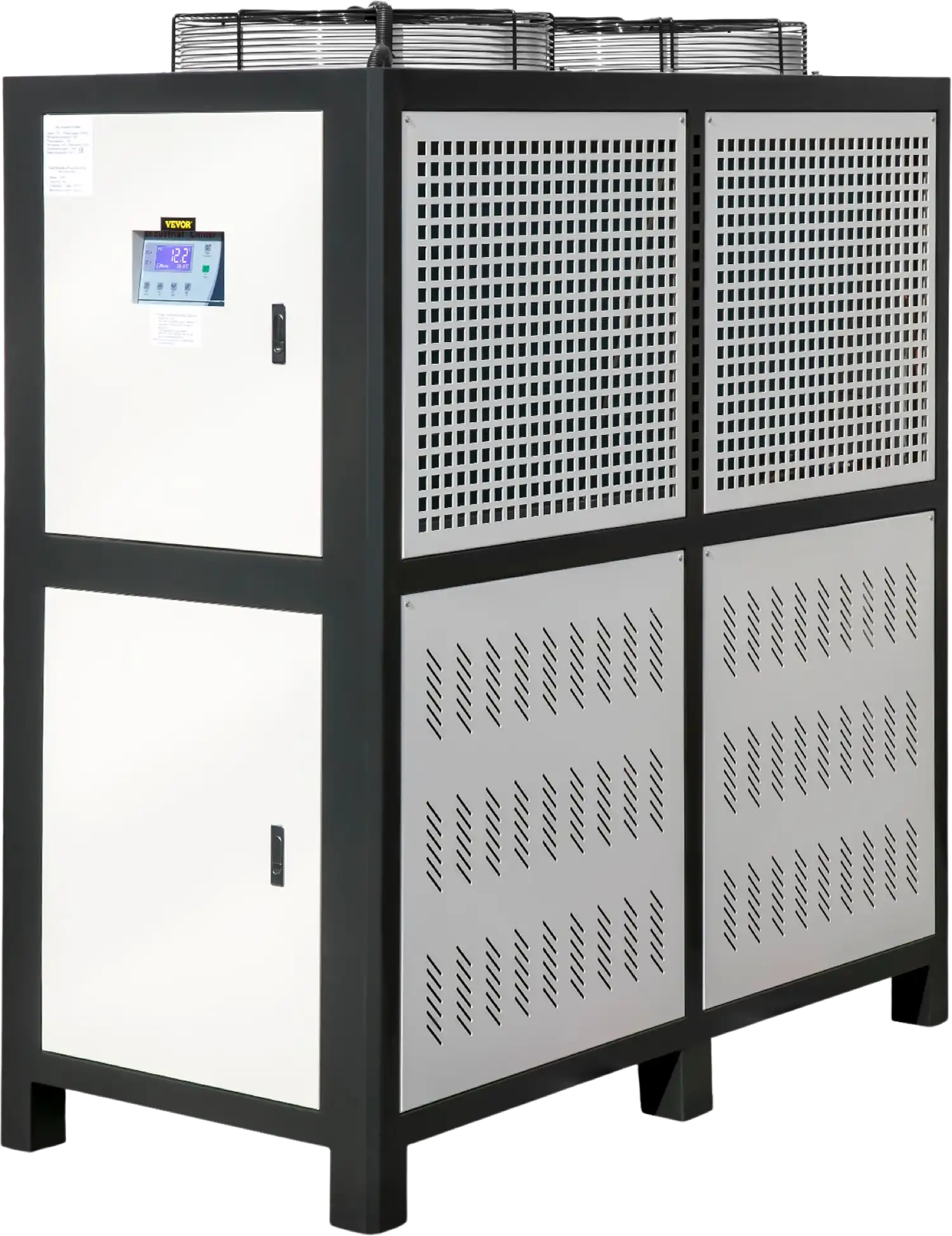 Vevor Air Cooled Chiller 15 Ton Panasonic Compressor 15 HP 150L Built-In Tank Stainless Steel New