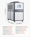 Vevor Air-Cooled Water Chiller 45,360 Kcal/h Cooling Capacity 53 Gal. Tank New