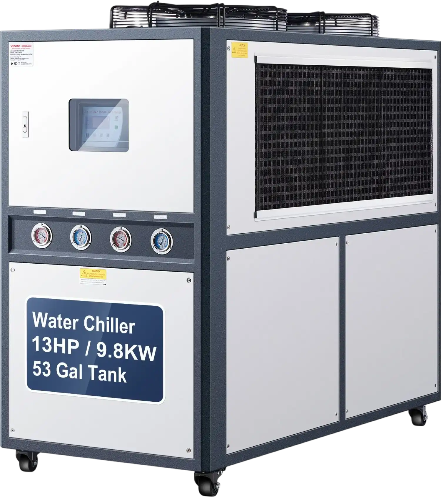 Vevor Air-Cooled Water Chiller 45,360 Kcal/h Cooling Capacity 53 Gal. Tank New