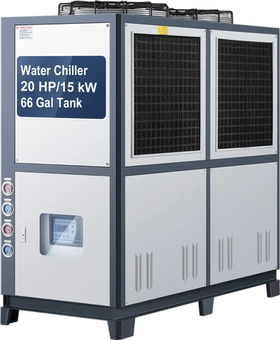 Vevor Industrial Water Chiller Air-Cooled 25 HP Dual Compressor 53 Gal. Tank New