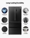 Vevor French Door Refrigerator 18.9 Cu. Ft with Double Freezer Drawers New