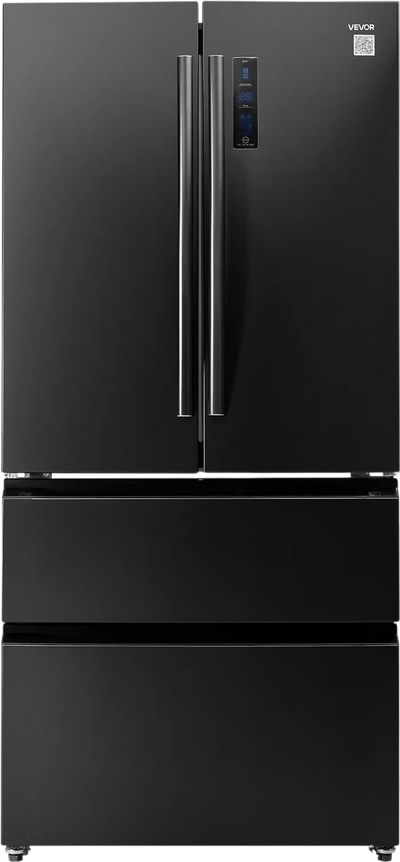 Vevor French Door Refrigerator 18.9 Cu. Ft with Double Freezer Drawers New