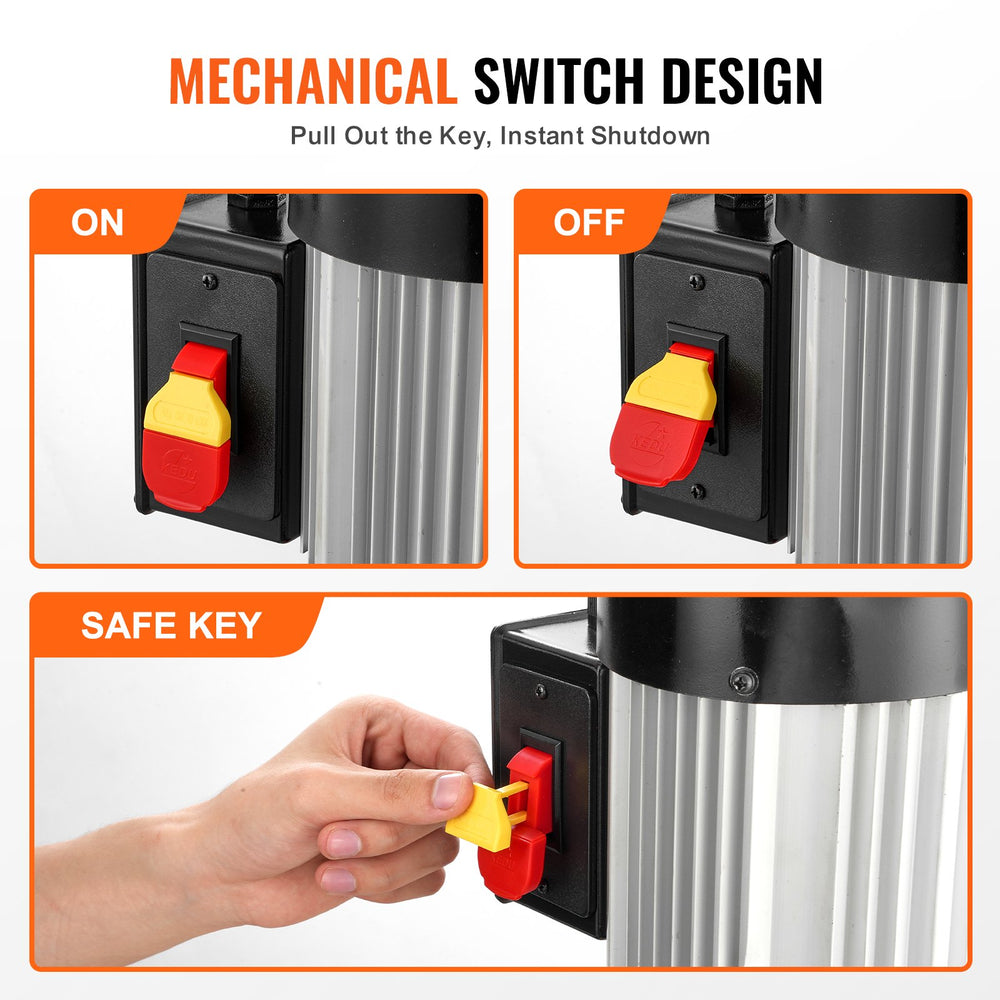 Vevor Benchtop Mortise Machine with 1/4" 3/8" 1/2" Chisels 1725 RPM 370W New
