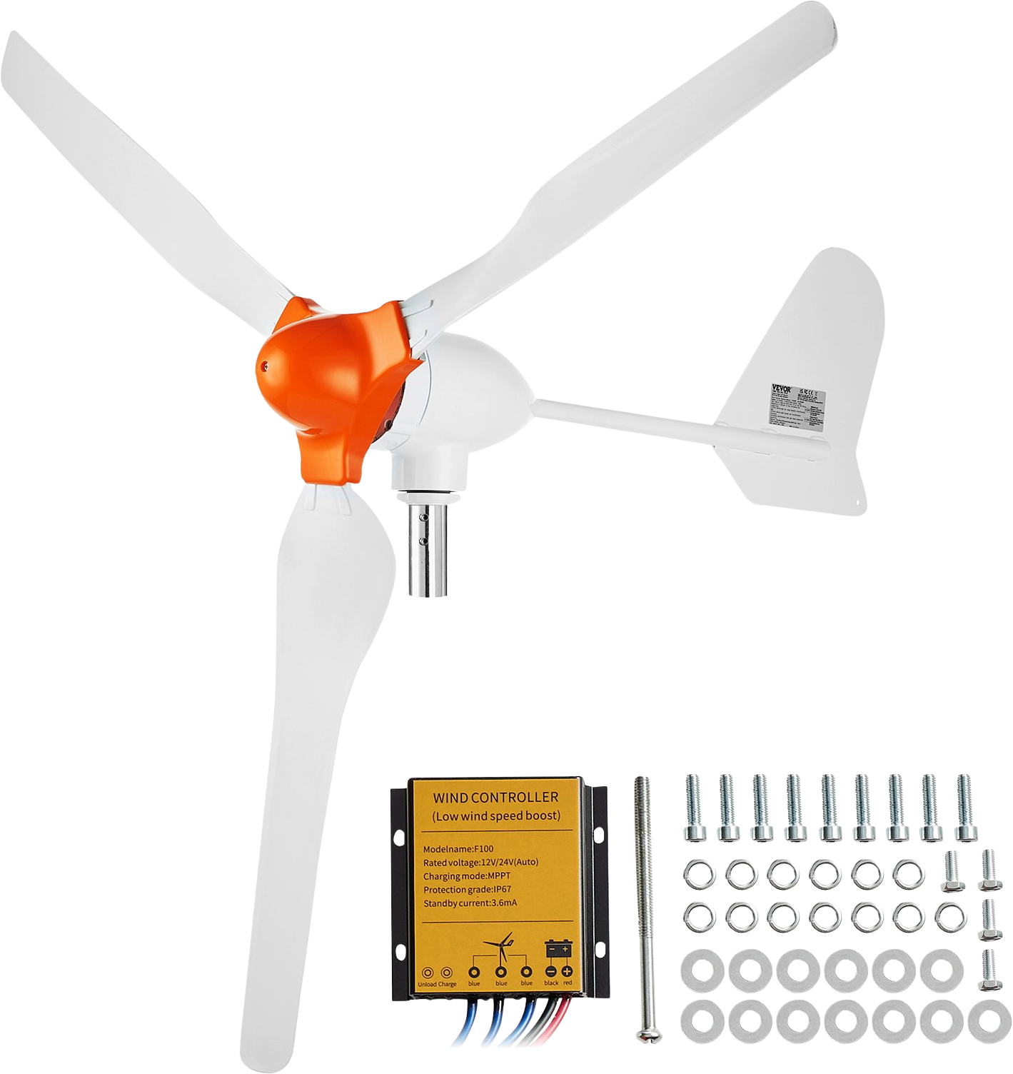 Vevor Wind Turbine Generator Kit 3-Blade with MPPT Controller 800W 12V New