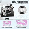 Vevor Binocular Compound Microscope with LED Illumination 40X-2500X Magnification New