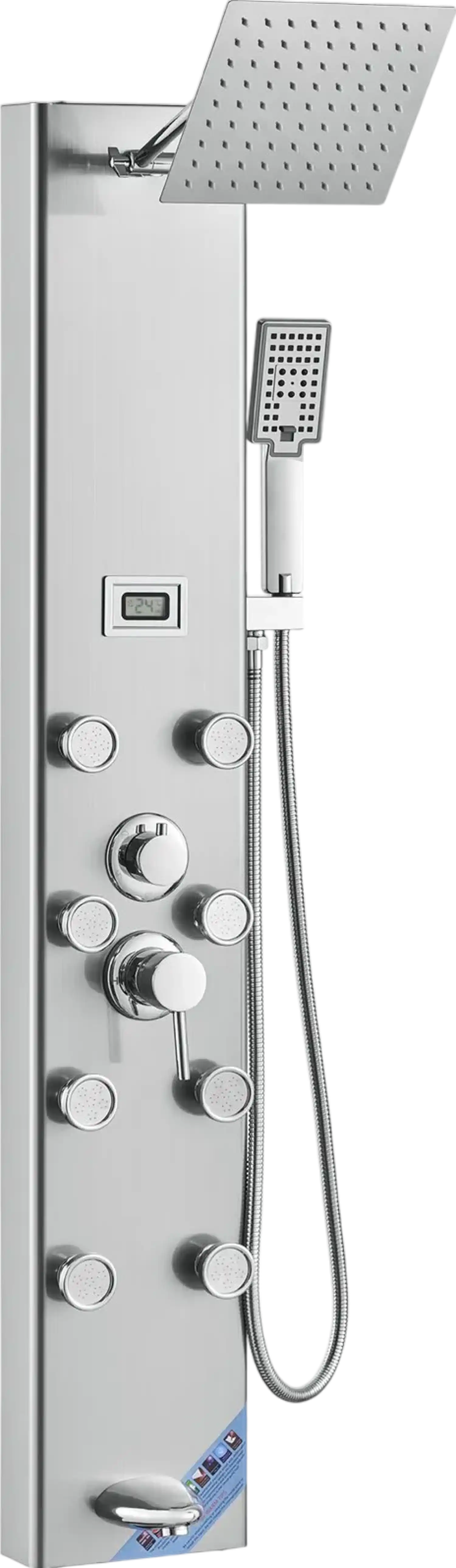 Vevor Shower Panel System 5 Modes Digital Display Wall Mounted with 59