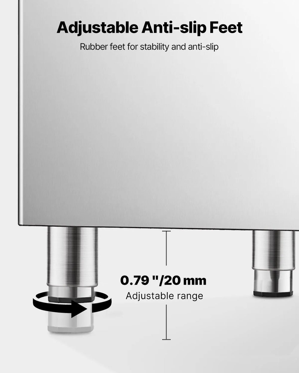 Vevor Commercial Ice Storage Bin 300 lbs Capacity Stainless Steel Automatic Drainage New