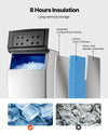 Vevor Commercial Ice Storage Bin 500 lbs Capacity Stainless Steel Gravity Drain New