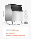 Vevor Commercial Ice Storage Bin 500 lbs Capacity Stainless Steel Gravity Drain New