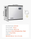 Vevor Commercial Ice Maker Head Unit Only 360 Lbs/Day with Self-Cleaning Touch Panel New