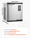 Vevor Commercial Ice Maker Head Unit 300 lbs/Day Self-Cleaning Scheduled Ice-Making New