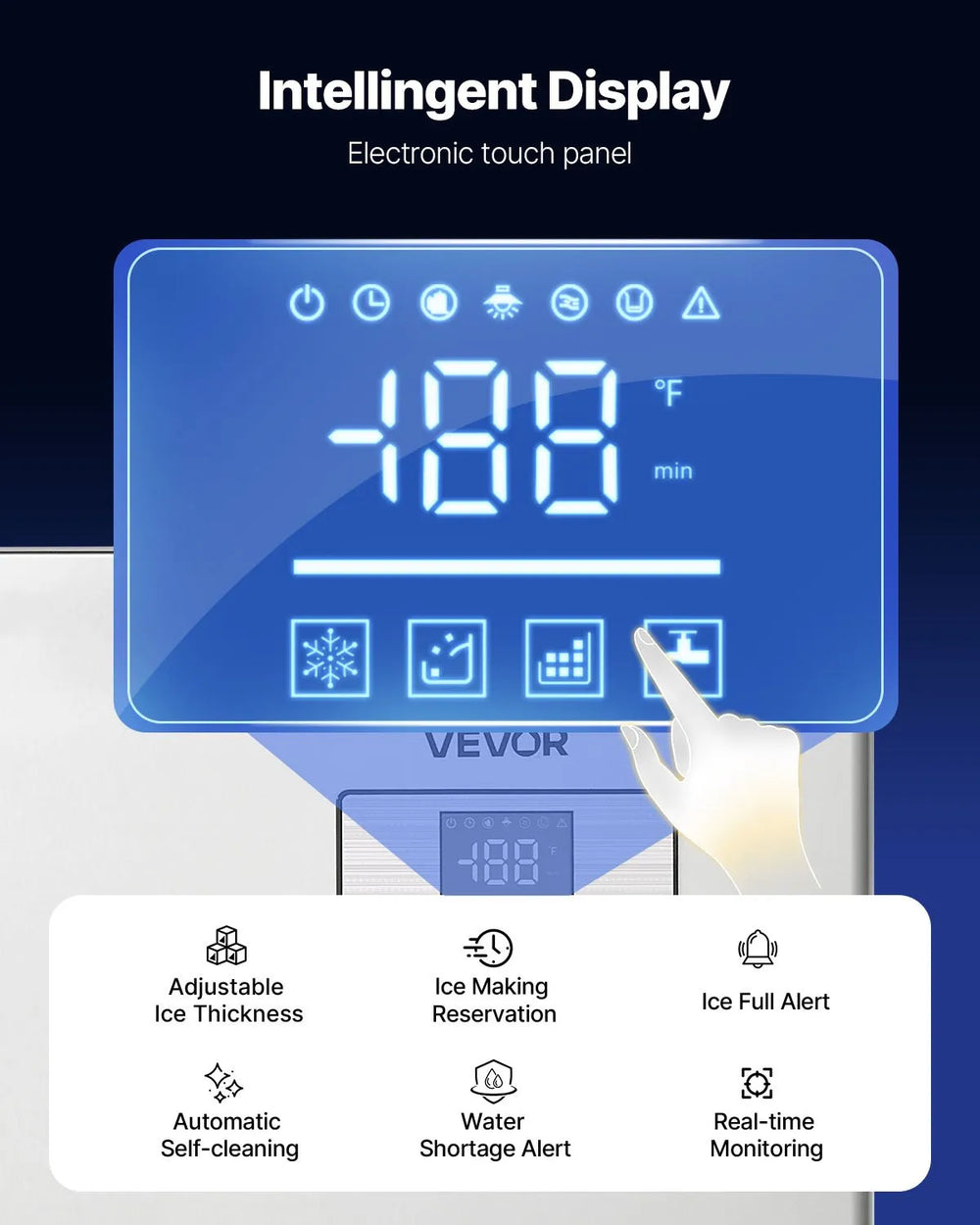 Vevor Commercial Ice Maker Machine 400 lbs/Day Head Unit Only New