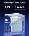 Vevor Commercial Ice Maker Head Unit 800 lbs/Day Self-Cleaning Scheduled Ice-Making New