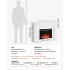 Vevor Electric Fireplace with Mantel 43 in. Adjustable Flames Remote Control 5,120 BTU 1500W New