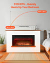 Vevor Electric Fireplace with Mantel 65.5" 5,120 BTU Adjustable Flames Remote Control 1500W New