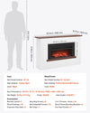 Vevor Electric Fireplace with Mantel 65.5" 5,120 BTU Adjustable Flames Remote Control 1500W New