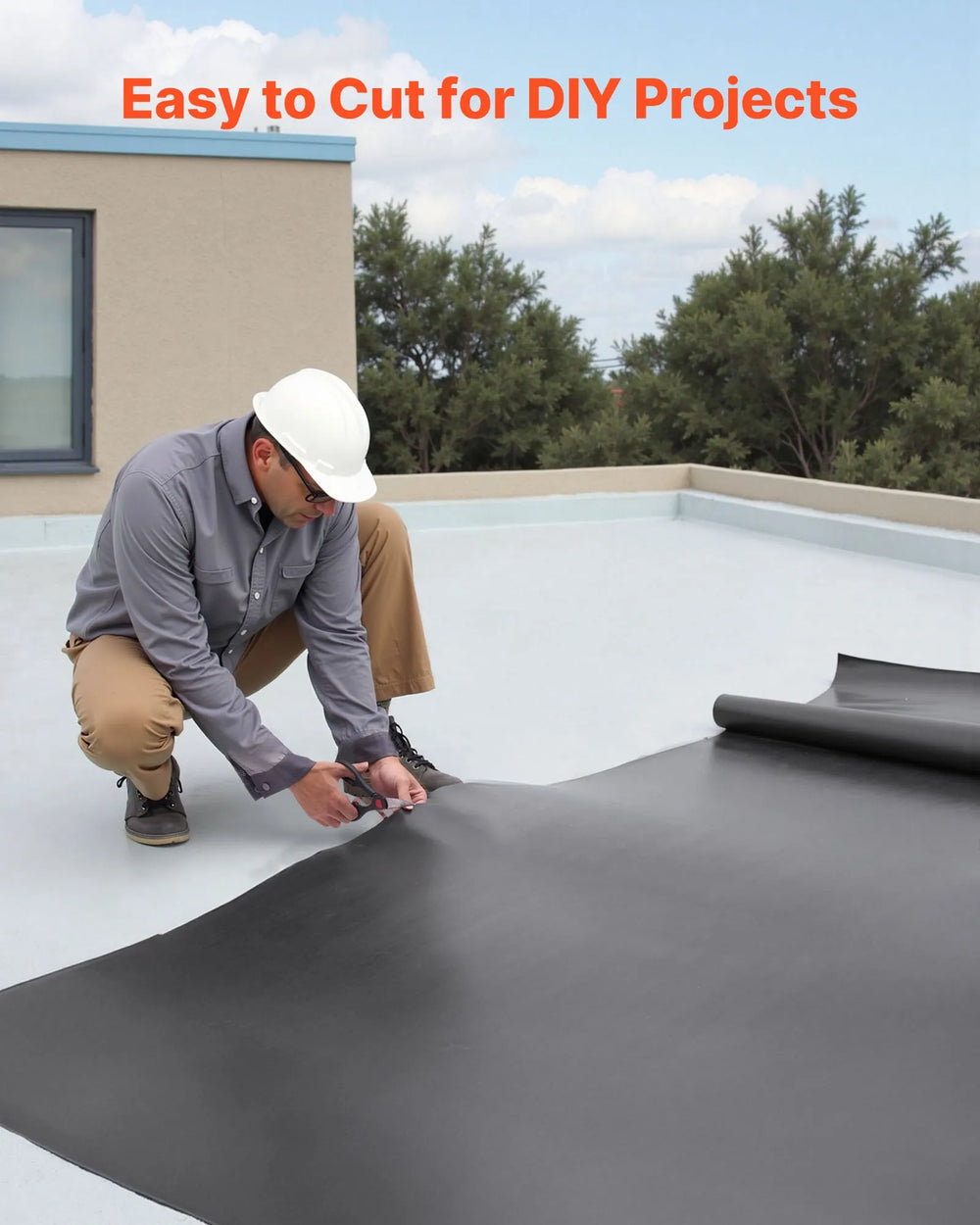 Vevor Roofing Roll  20 x 20 ft 45 mil EPDM Rubber Waterproof Membrane New