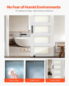 Vevor Sliding Barn Door 36 x 84 in. Frosted Glass Windows with Hardware Kit New