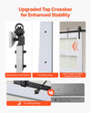 Vevor Sliding Barn Door 36 x 84 in. Frosted Glass Windows with Hardware Kit New