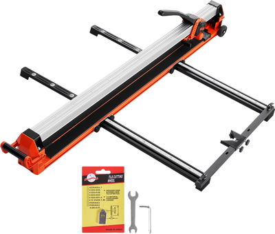 Vevor Manual Tile Cutter 47.2 in. with Precision Alignment Guide Swivel Wheels New