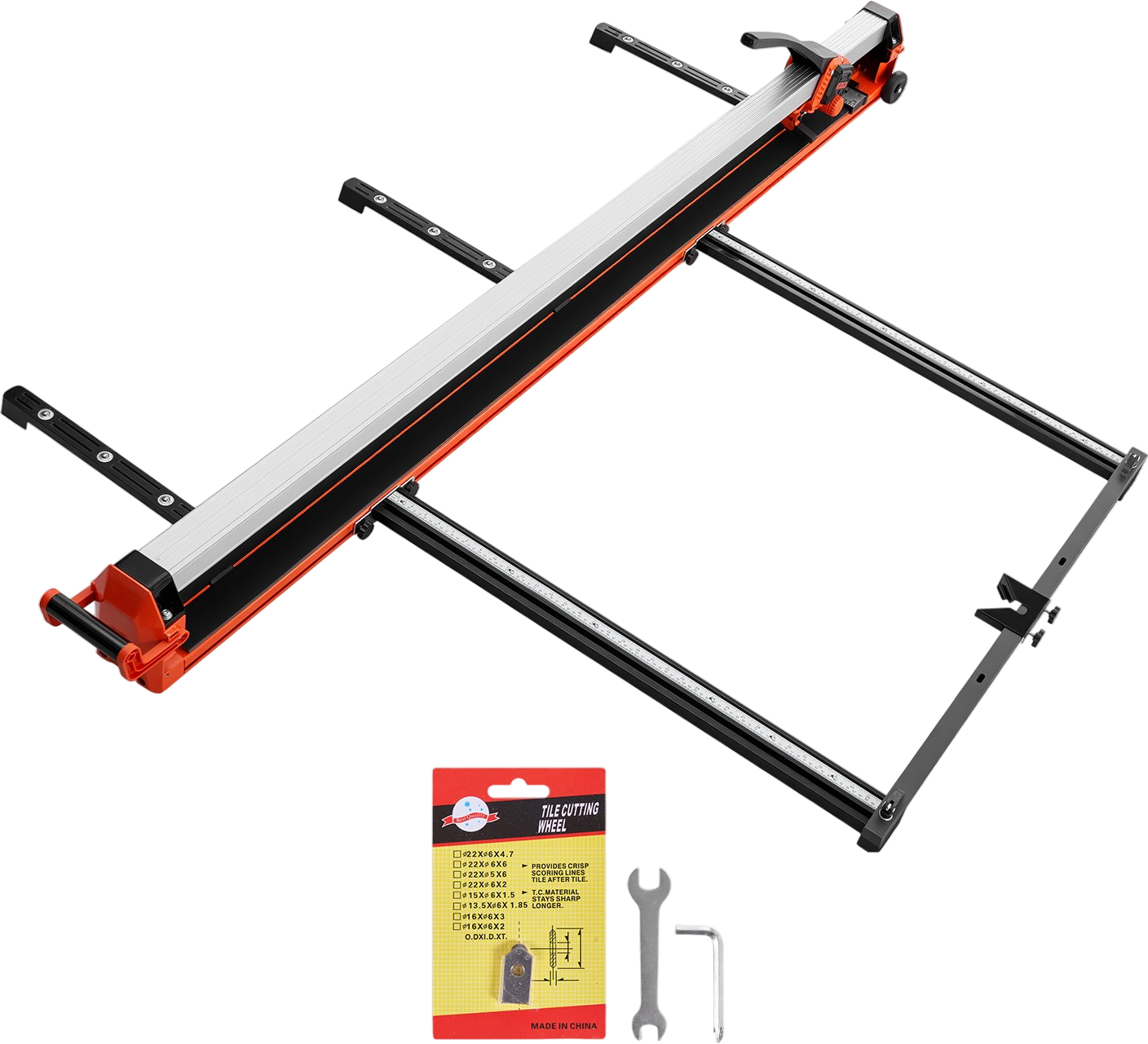 Vevor Manual Tile Cutter 71 in. with Precision Alignment Guide Swivel Wheels New