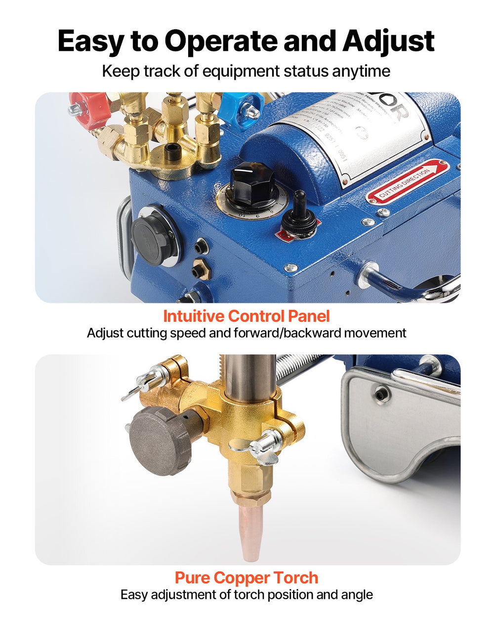 Vevor Electromagnetic Pipe Cutter Beveler Propane 2-30 in/min 110V New