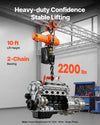 Vevor Electric Chain Hoist 2200 lbs. 10 ft. Lift Height Wired/Wireless Remote Control 120V New