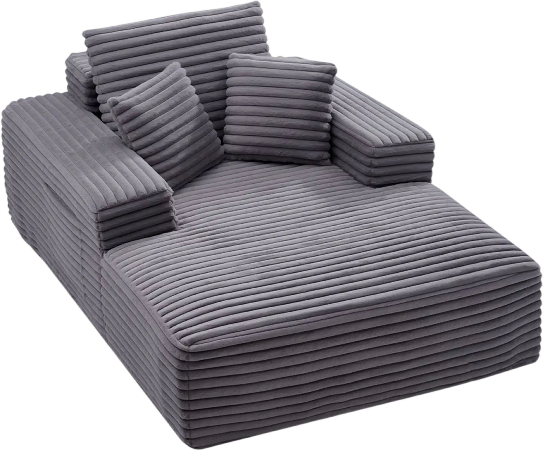 Vevor Oversized Lounge Chair 54-inch Upholstered with Throw Pillows New