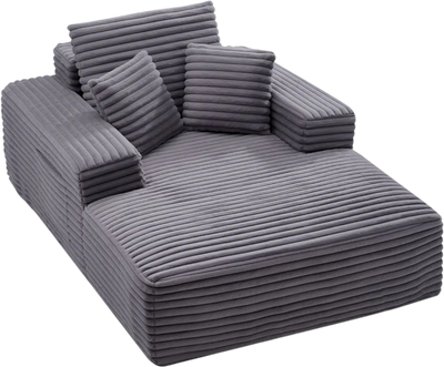Vevor Oversized Lounge Chair 54-inch Upholstered with Throw Pillows New