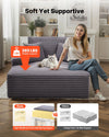 Vevor Chaise Lounge Chair 48 in. Upholstered Oversized with Throw Pillows New