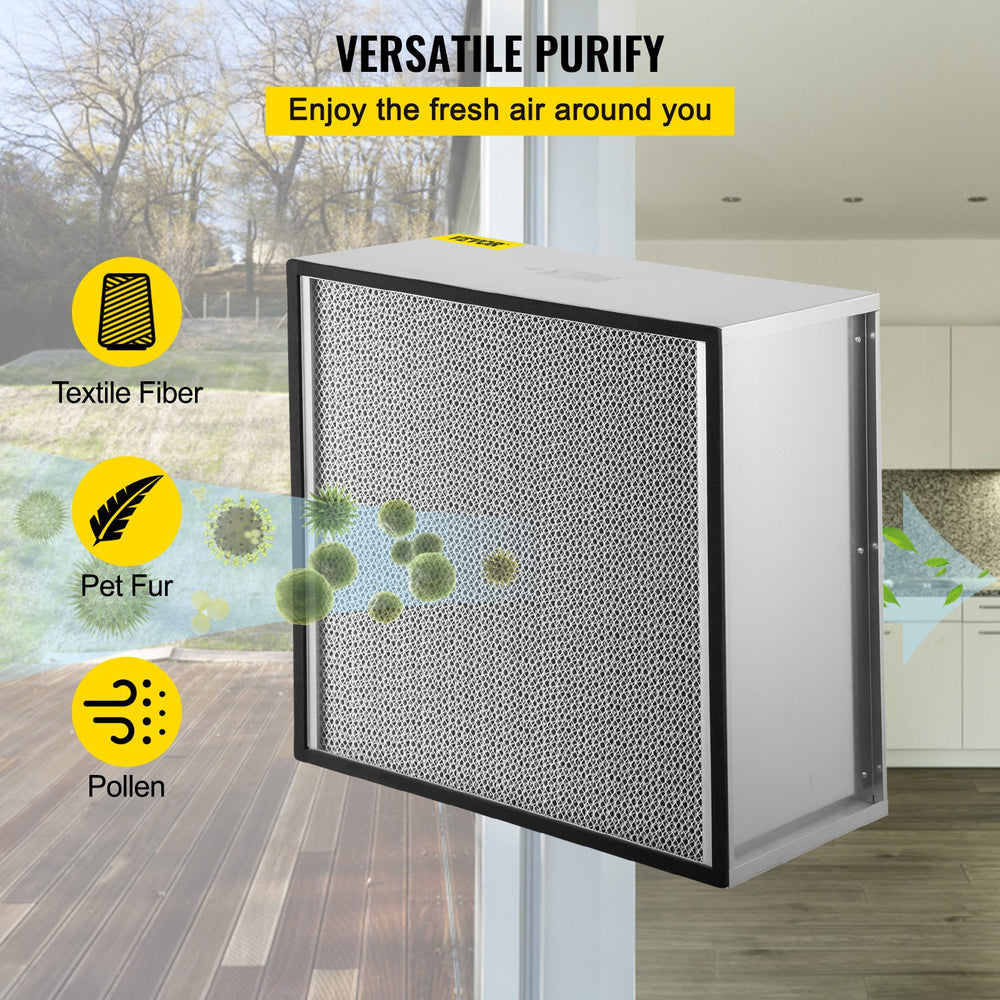 Vevor HEPA Air Filter Replacement 24" x 24" x 11.5" Pleated with Galvanized Frame New