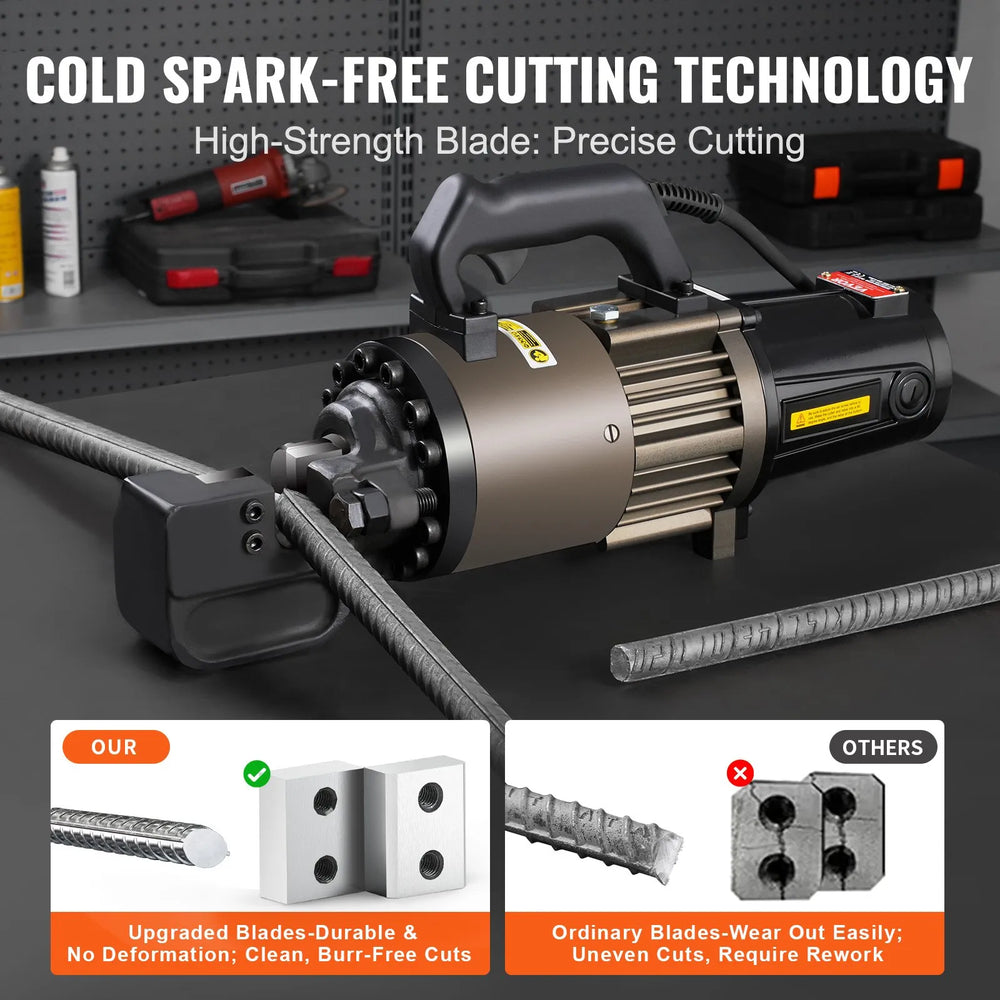 Vevor Electric Hydraulic Rebar Cutter with 5-32mm Cutting Range 2300W New