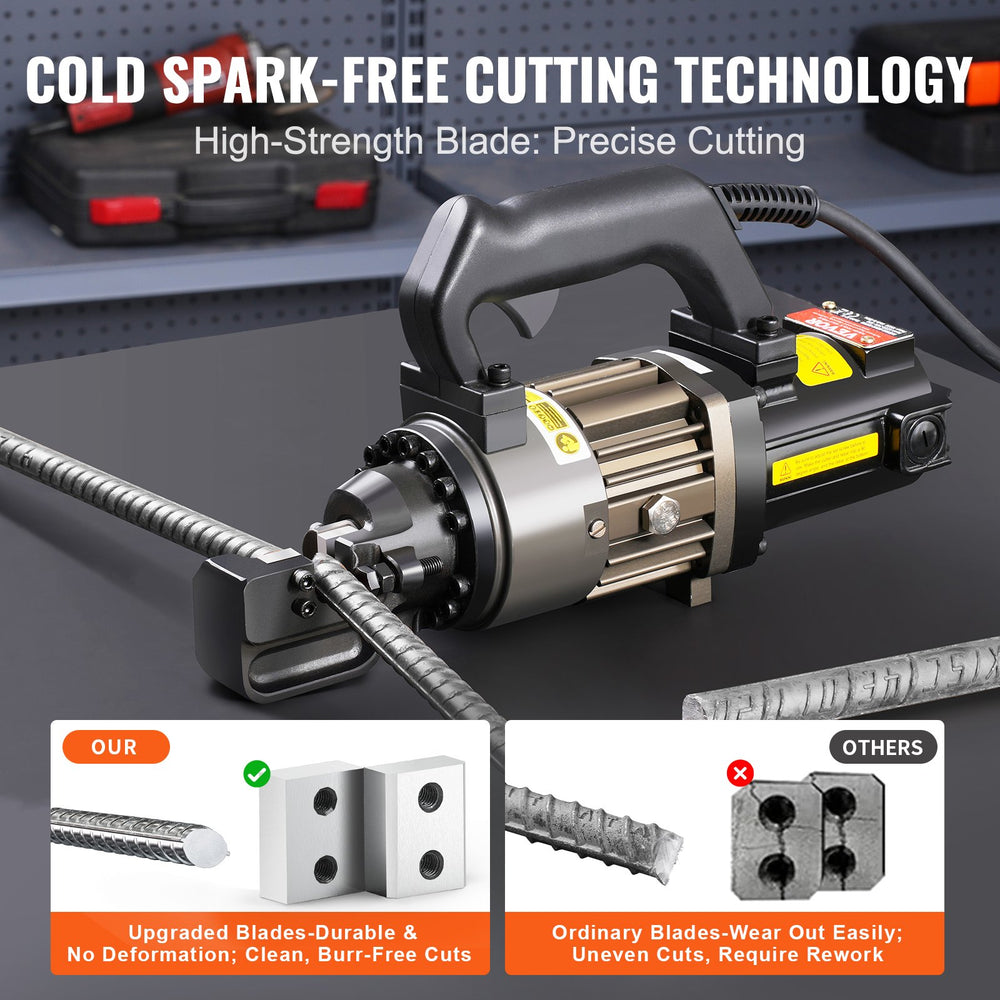 Vevor Hydraulic Electric Rebar Cutter 1000W Cuts up to 5/8" 4-16mm New