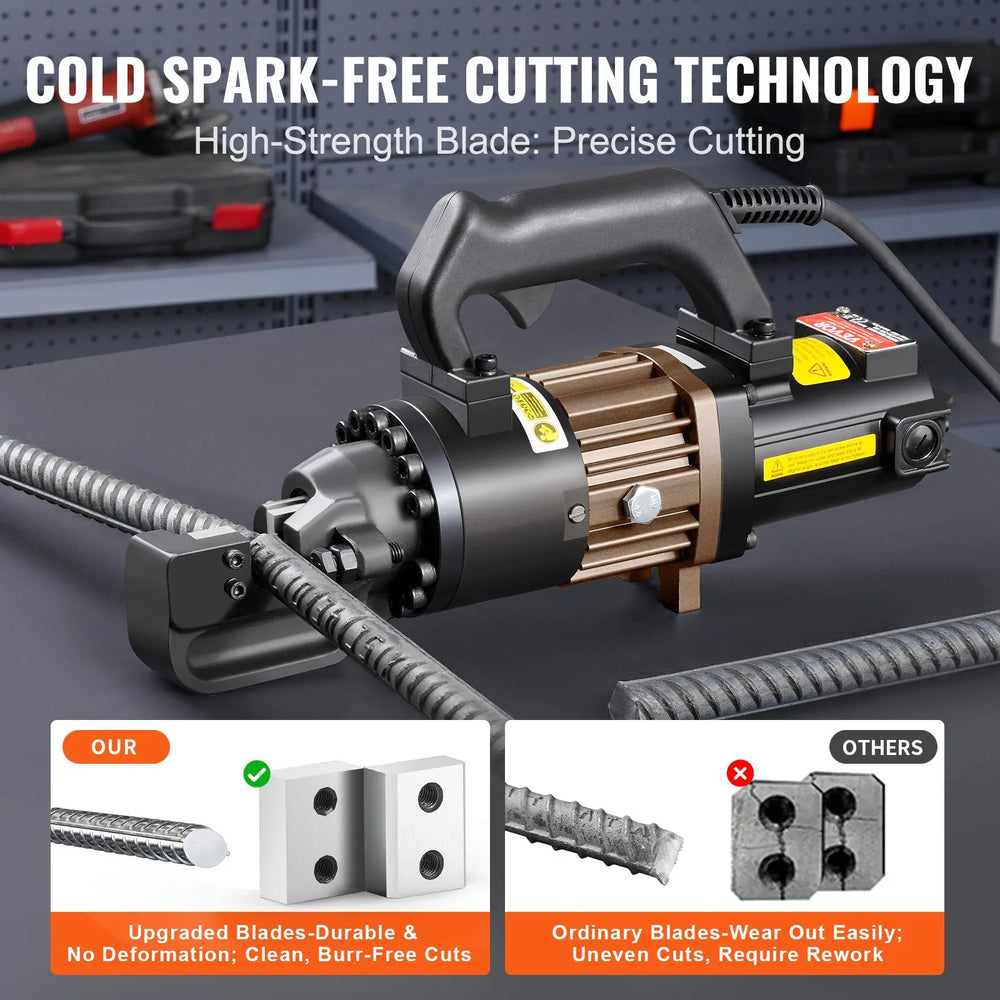 Vevor Electric Hydraulic Rebar Cutter with 4-20mm Cutting Range 1000W New