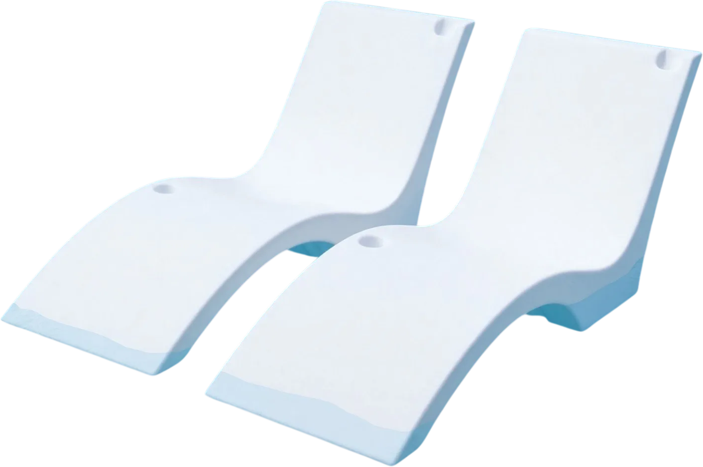 Vevor Pool Lounge Chairs Weighted for 9 in. Water Depth Set of 2 New
