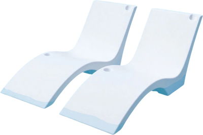 Vevor Pool Lounge Chairs Weighted for 9 in. Water Depth Set of 2 New