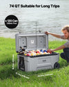 Vevor Portable Cooler 74QT Insulated Wheeled 120 Can Capacity New