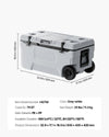 Vevor Portable Cooler 74QT Insulated Wheeled 120 Can Capacity New