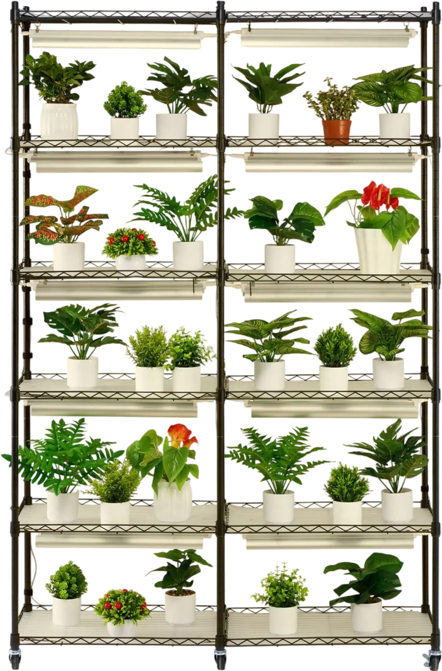Vevor Plant Stand 6-Tier Shelf with 3000K 200W Full Spectrum Grow Light and Timer New