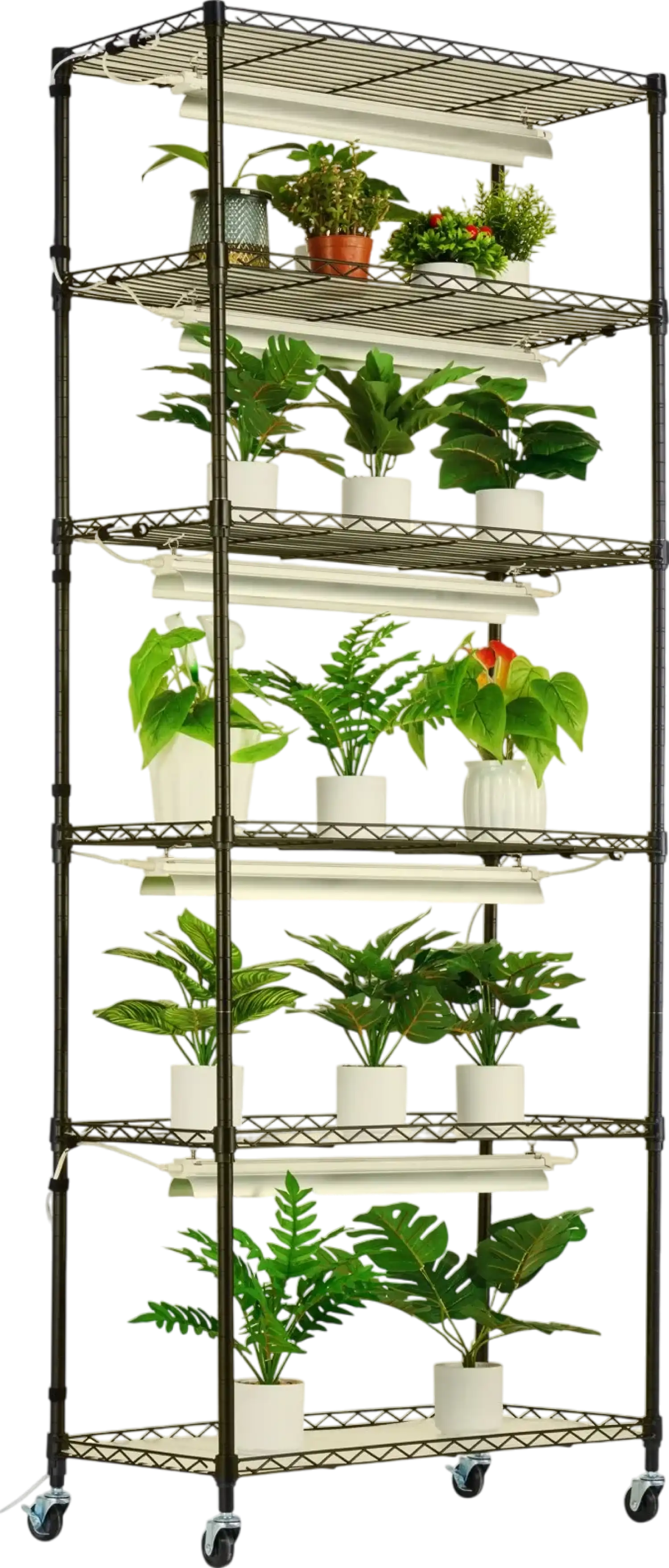 Vevor Plant Stand 6-Tier Shelf with 150W Full Spectrum Grow Light and Timer New