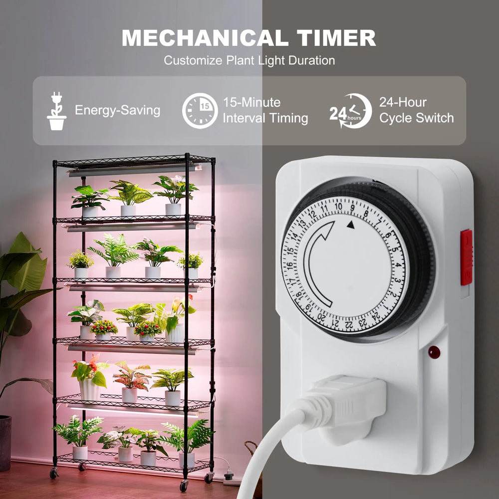 Vevor Plant Stand 6-Tier 71" Shelf with 150W Full Spectrum Grow Light and Timer New