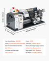 Vevor Benchtop Lathe Machine 8" x 16" 0-2500 RPM Variable Speed 550W New