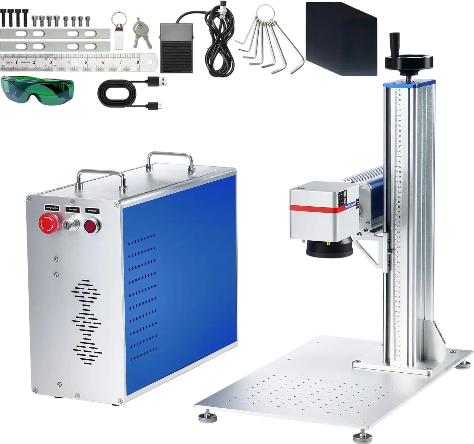 Vevor Fiber Laser Engraver 30W Marking Machine LightBurn Compatible New