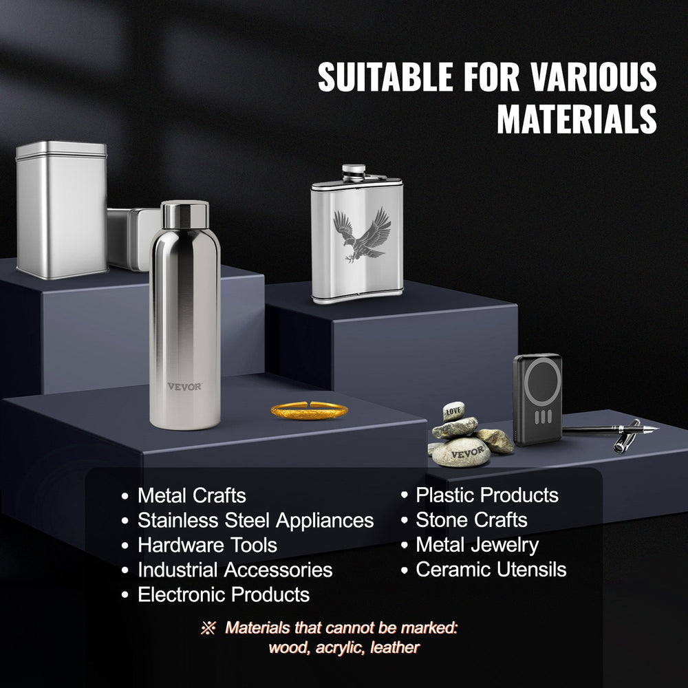 Vevor Fiber Laser Marking Machine 100W Engraver with Rotary Axis New