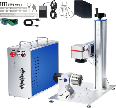 Vevor Fiber Laser Marking Machine 100W Engraver with Rotary Axis New