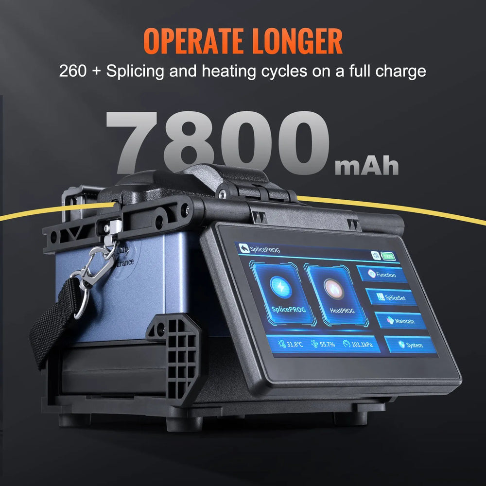 Vevor Fiber Fusion Splicer 6 Motors Core Alignment 6s Splicing 13s Heating New