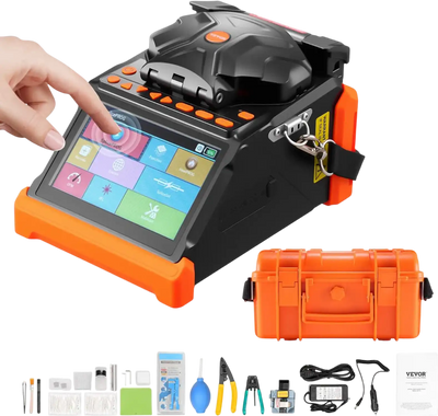 Vevor Fiber Fusion Splicer Core & Clad Alignment 6 Motors with 5