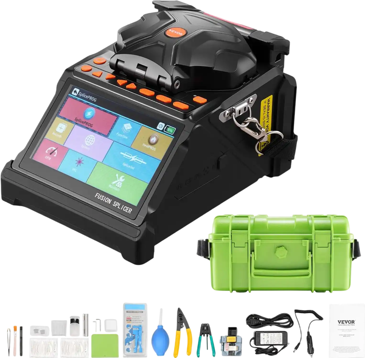 Vevor Fiber Fusion Splicer 6 Motors 6s Splicing 13s Heating with 5