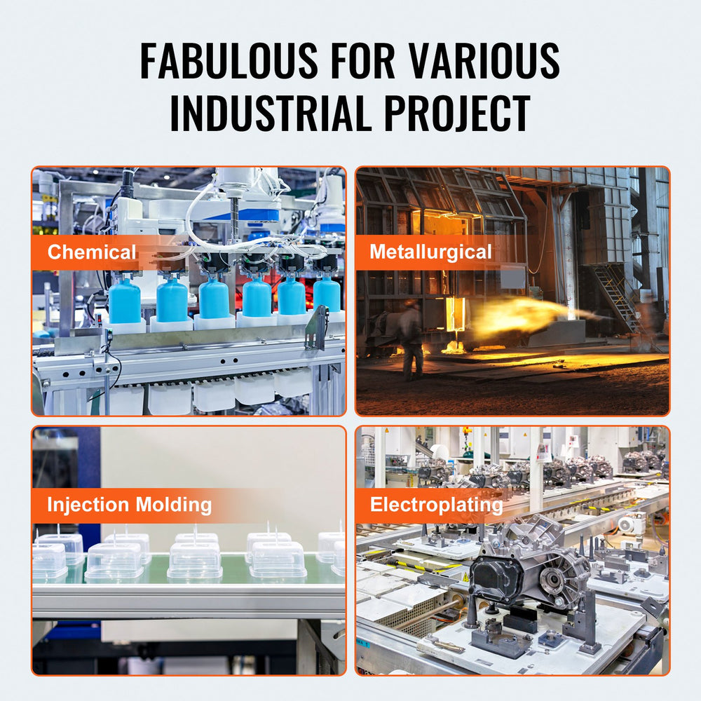 Vevor Industrial Water Chiller 9.4HP 16 Gal. Air-Cooled 15,100Kcal/hr Cooling Capacity 60L Tank New